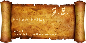 Frisch Erika névjegykártya