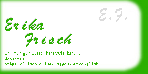 erika frisch business card